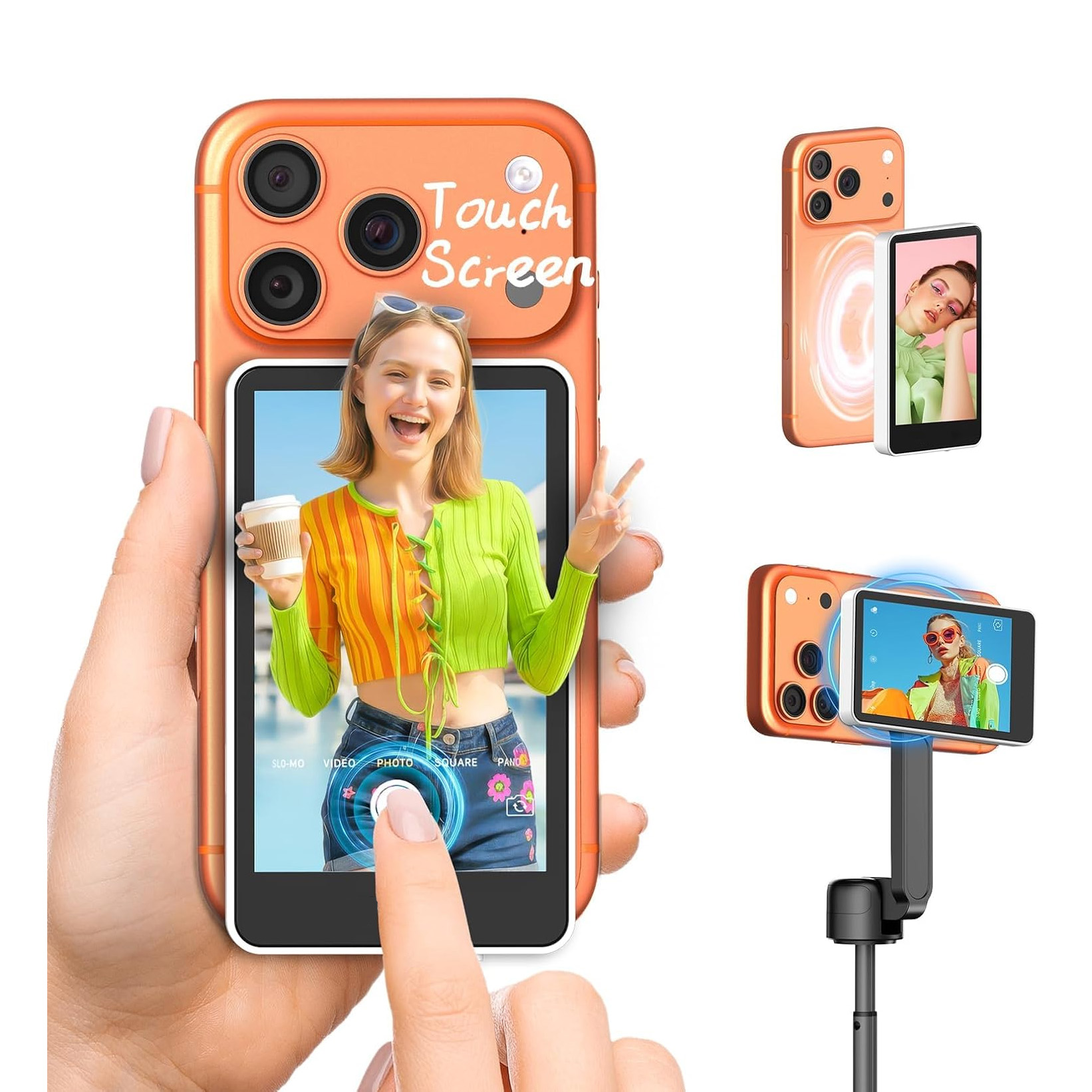 Photography Lighting Set - 4-inch Selfie Monitor Touch Screen Magnetism