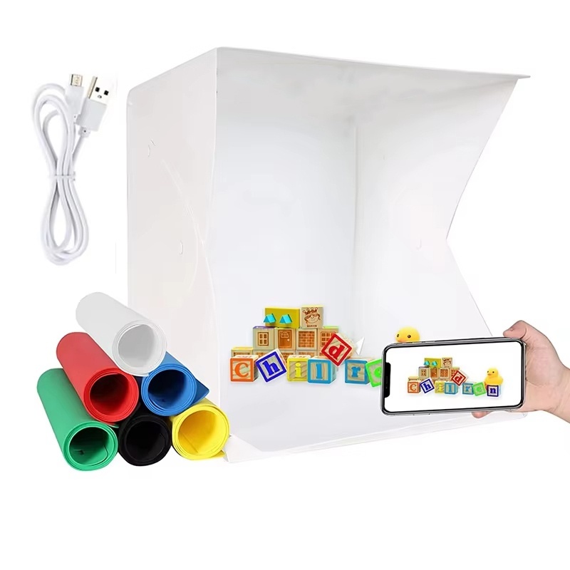 Photography Led Lighting Kit - Folding Lightbox Portable Photography LED Photo