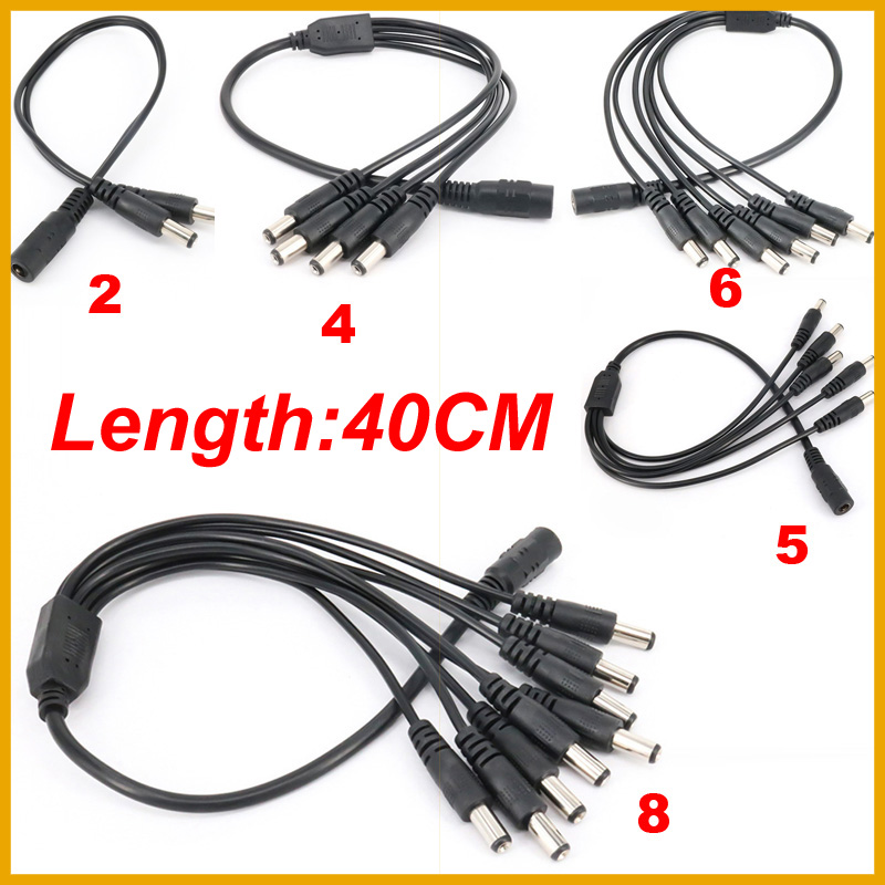 Photography Led Lighting Kit - NEW 5.5* 2.1mm 1 to 2/3/4/5/6/8