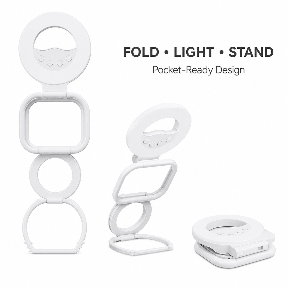 Photography Lighting Video - Foldable Magnetic Phone Fill Light Stand