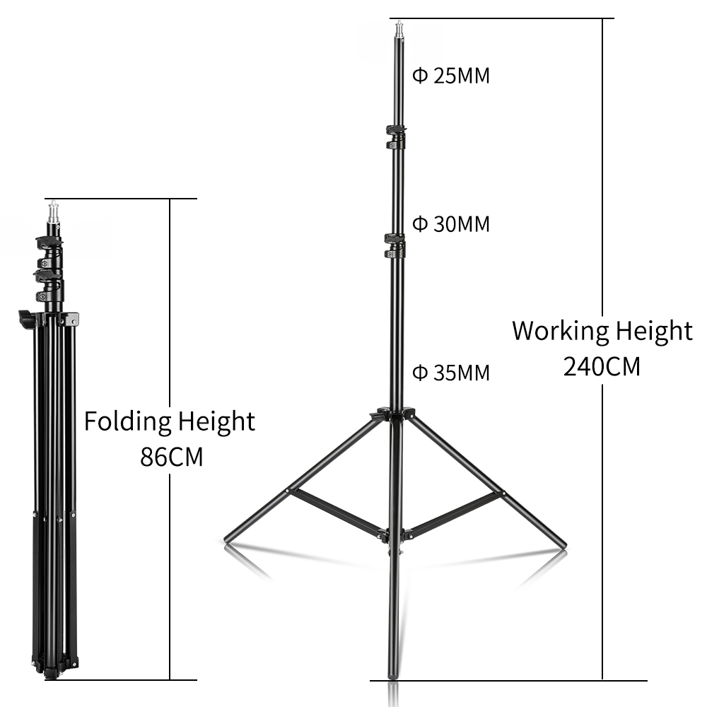240CM/7.9FT Ốc Vít 1/4 Chụp Ản - đánh giá và giá Photography Video Lighting Kit With Adjustable Tripod Stand
