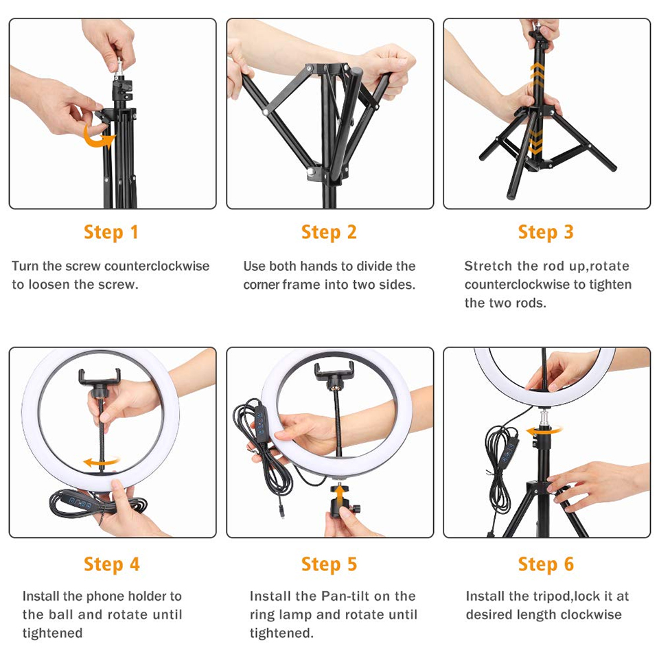 RGB Selfie Ring Light 26cm Fil - đánh giá và giá Photography Lighting Rgb