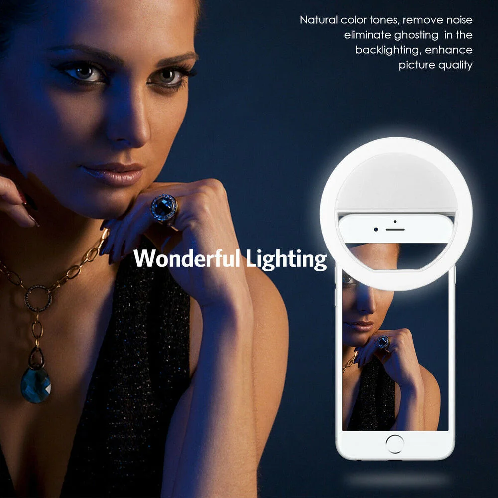 Rechargeable Clip On Selfie Ri - đánh giá và giá Photography Lighting Video