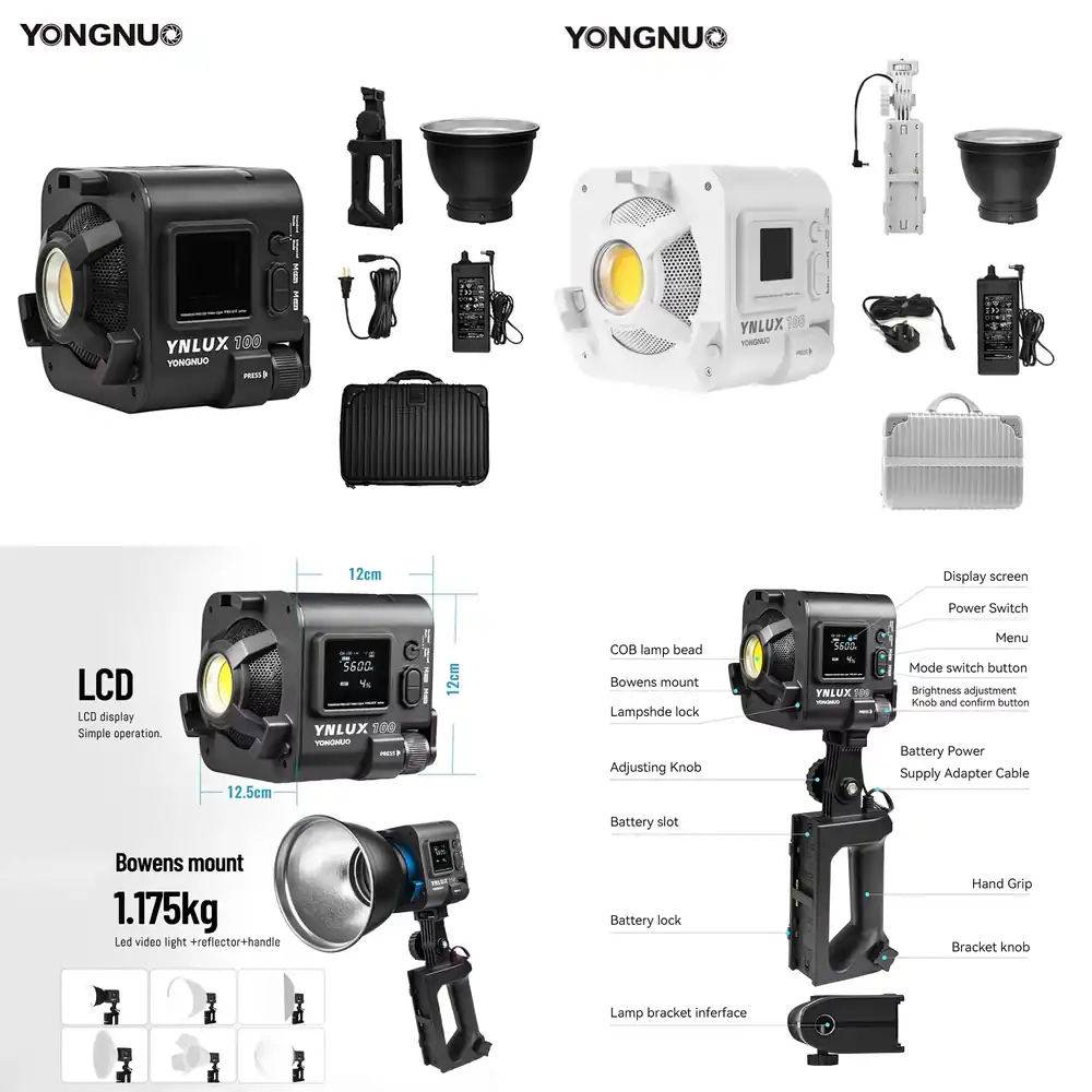 YONGNUO YNLUX100 100W 3200K-56 - đánh giá và giá Photography Lighting Video