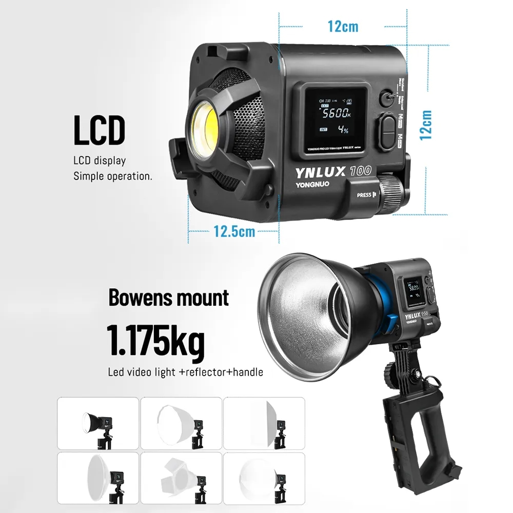 YONGNUO YNLUX100 100W 3200K-56 - đánh giá và giá Photography Lighting Video