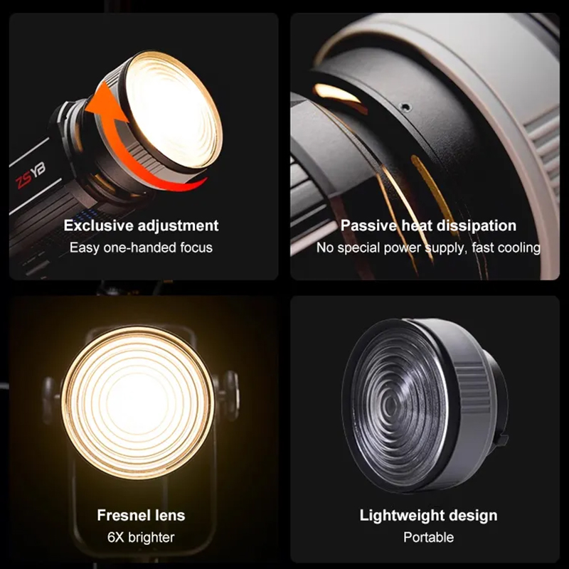 Fresnel Lens 15-55 Degree Adju - đánh giá và giá Quality Photography Lighting