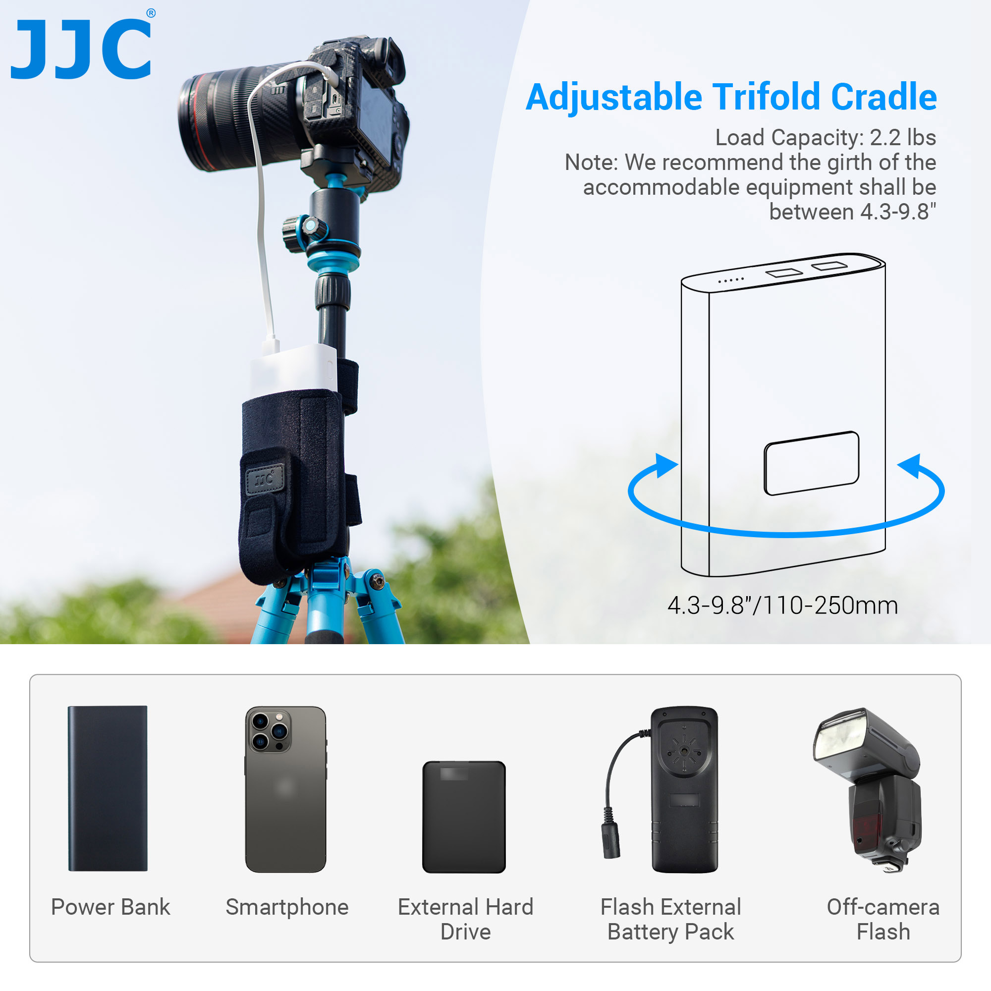 JJC Equipment Mounting Strap C - đánh giá và giá Photography Video Lighting Kit With Adjustable Tripod Stand