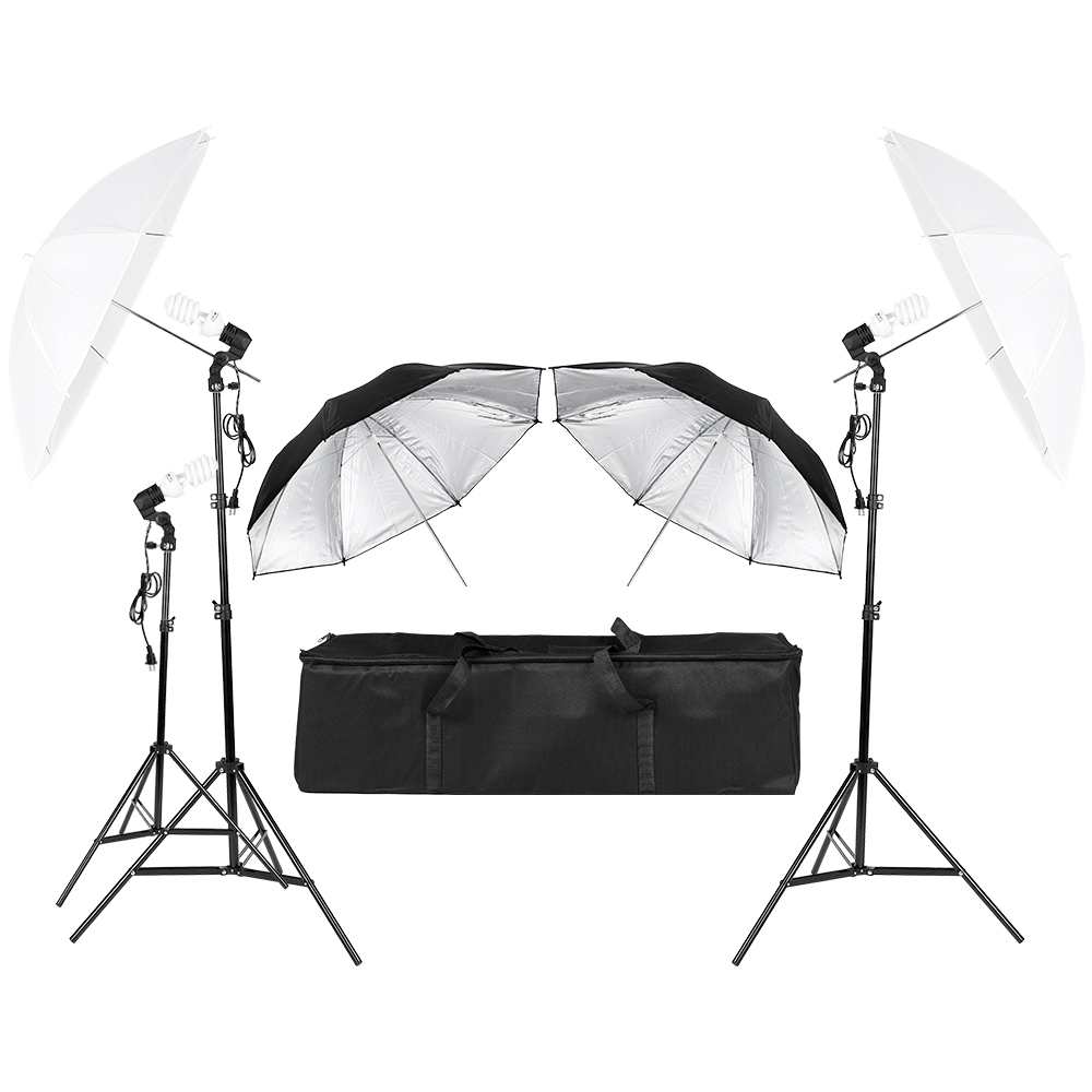 3*45W Photography Photo Video  - đánh giá và giá Photography Umbrella Lighting Kit