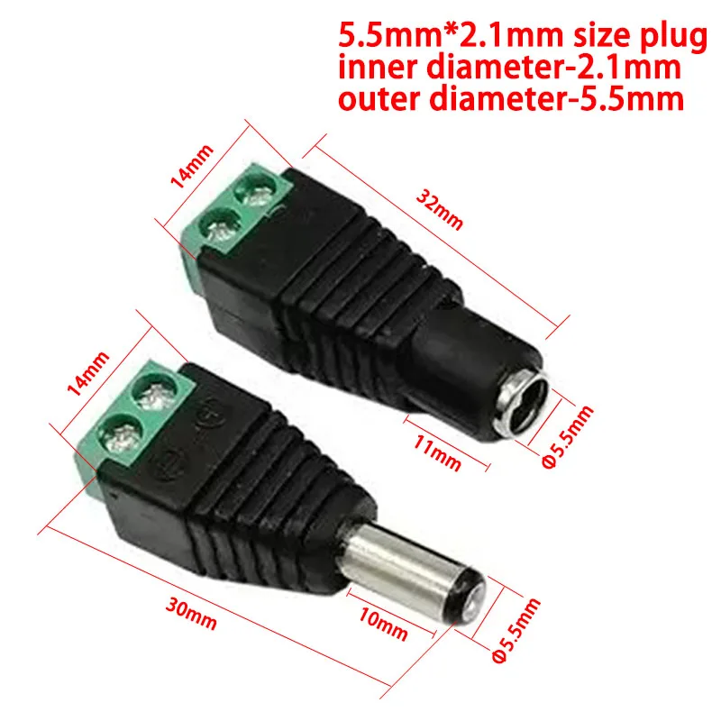 Female and Male DC Connectors  - đánh giá và giá Photography Led Lighting Kit
