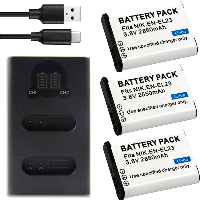 2650mah EN-EL23 ENEL23 EN EL23 - đánh giá và giá Nikon Camera D3500