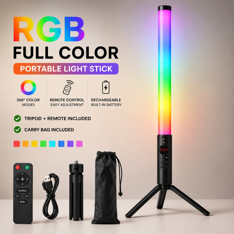 RGB Handheld Video Light Wand, - đánh giá và giá Photography Lighting For Indoor