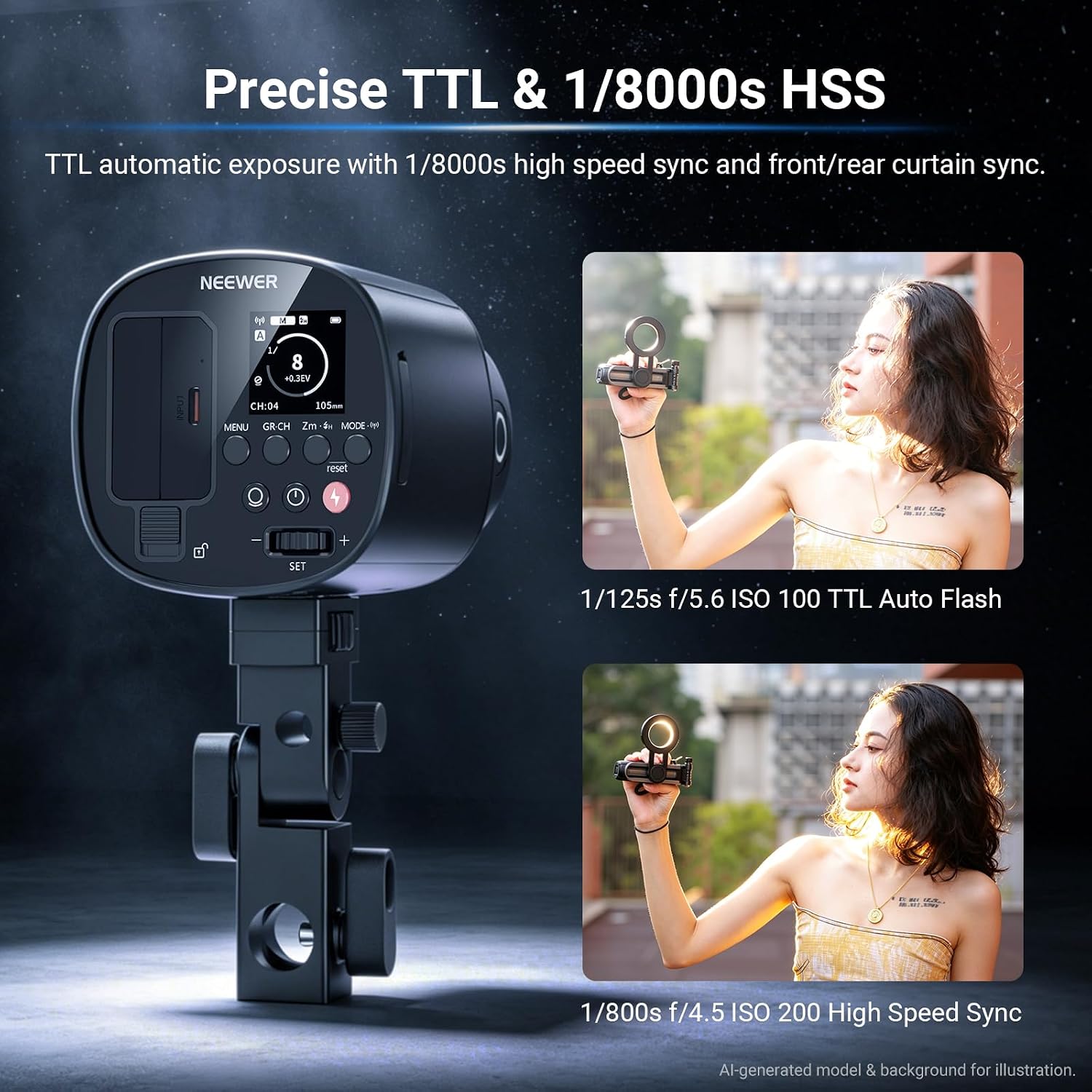 NEEWER Q120 120Ws 2.4G TTL Out - đánh giá và giá Portable Strobe Monolight