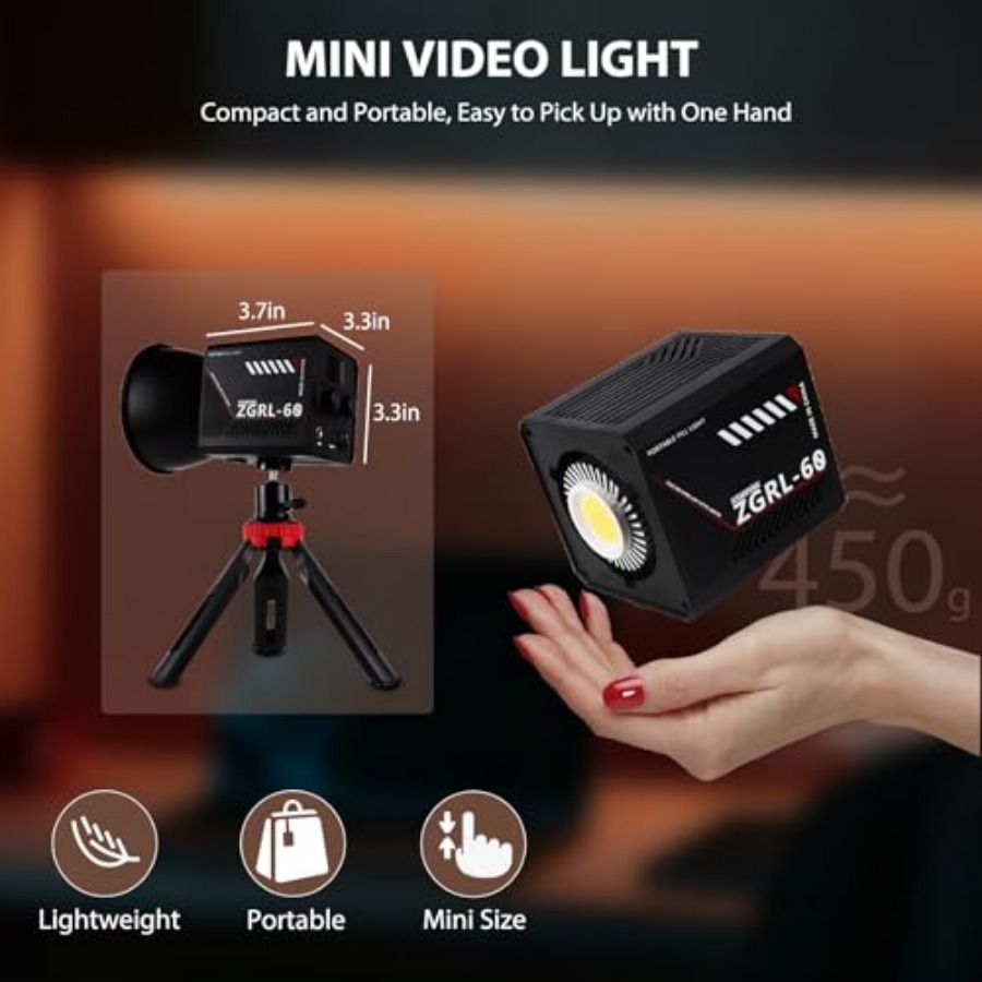 60W COB LED Video Light Handhe - đánh giá và giá Photography Lighting Video