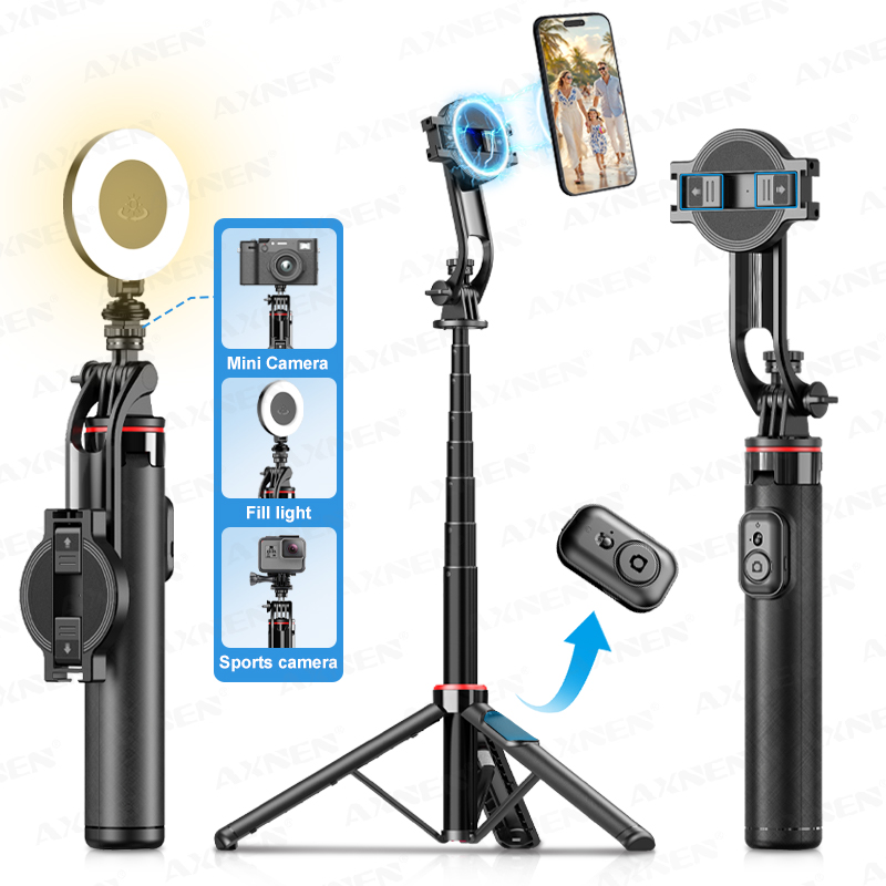 AXNEN C20 Magnetic Selfie Stic - đánh giá và giá Photography Video Lighting Kit With Adjustable Tripod Stand