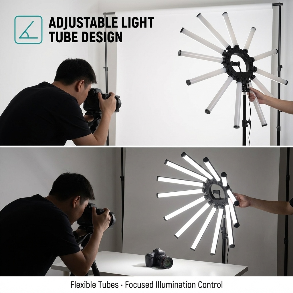 12 Arms Multi Tube Photography - đánh giá và giá Photography Led Lighting Kit