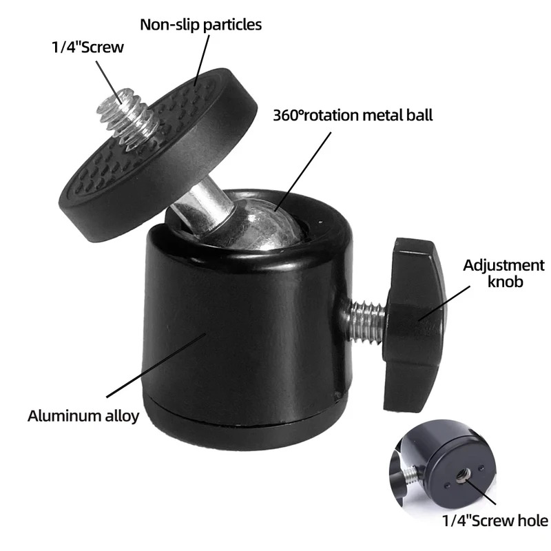 Hot Shoe 1/4 Screw Hole Tripod - đánh giá và giá Photography Video Lighting Kit With Adjustable Tripod Stand