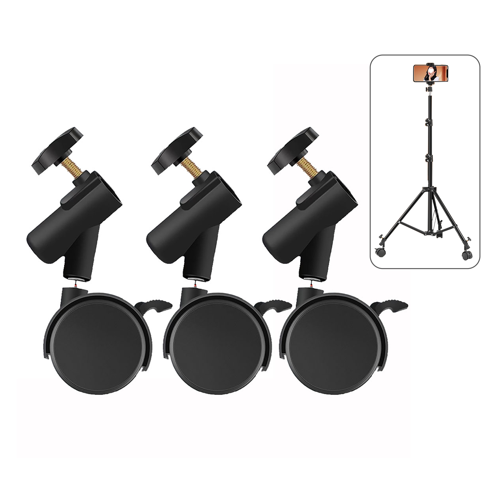 3pcs/set Flexible  Casters Whe - đánh giá và giá Photography Lighting Set